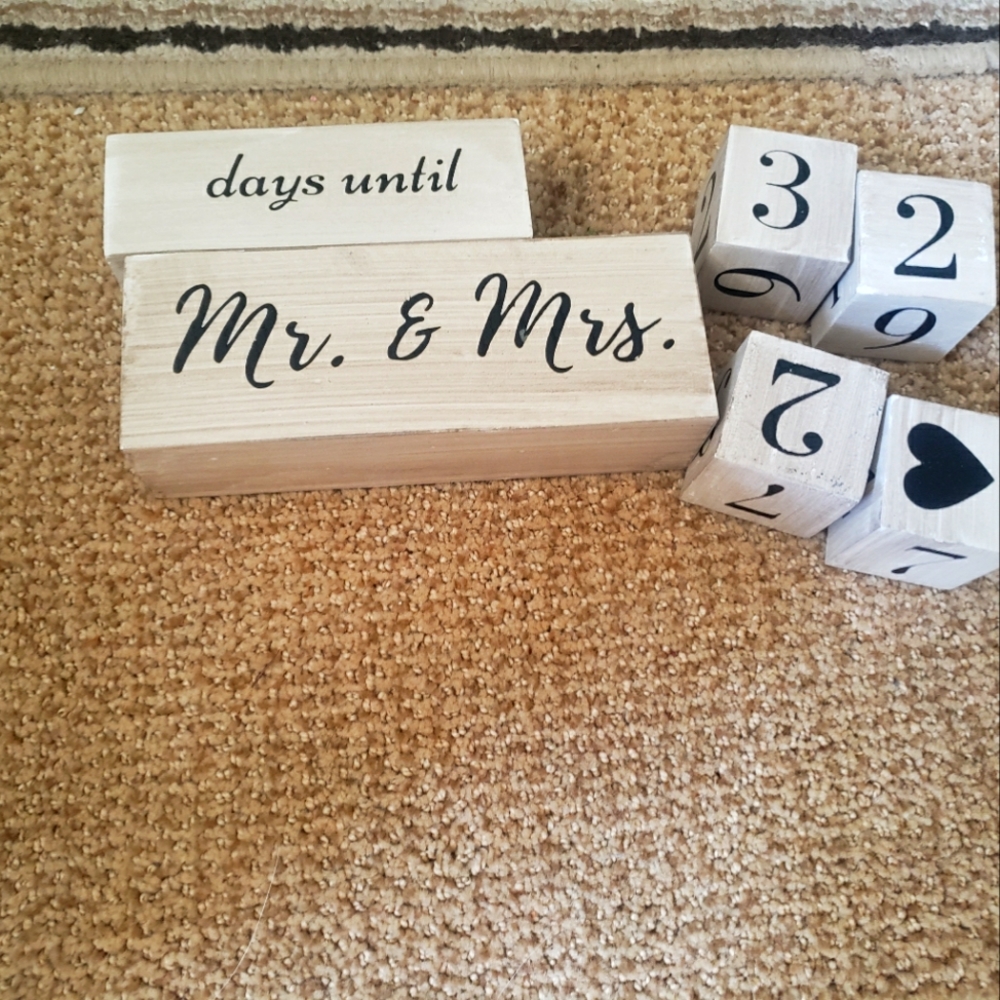 Days until Mr. And Mrs. Count down sign